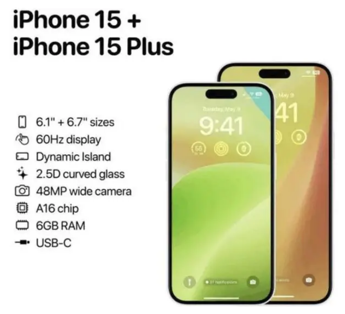 科尔沁右翼中苹果15维修服务分享iPhone15有哪些机型 